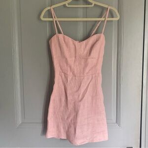 Reformation Audrey Linen Mini Dress